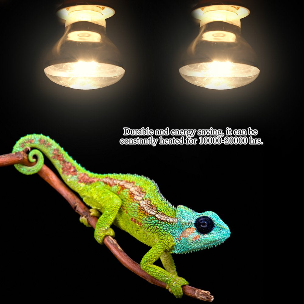 Heating Light Heating Light Bulb Reptile Light 220-230V Night Heat Light Lamp Bulb for Bird Snake Reptile Pet Amphibian 75W  FAGINEY   