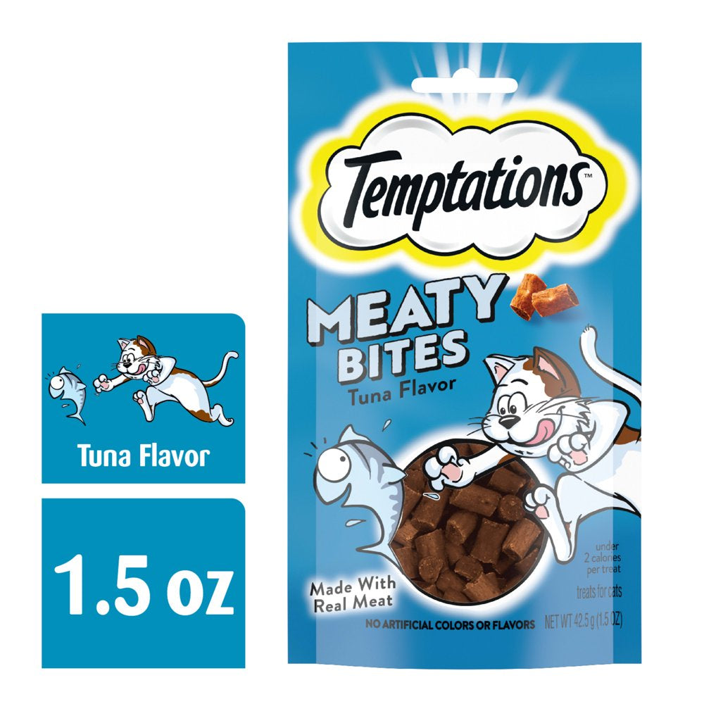 TEMPTATIONS Meaty Bites, Soft and Savory Cat Treats, Tuna Flavor, 1.5 Oz. Pouch Animals & Pet Supplies > Pet Supplies > Cat Supplies > Cat Treats Mars Petcare   