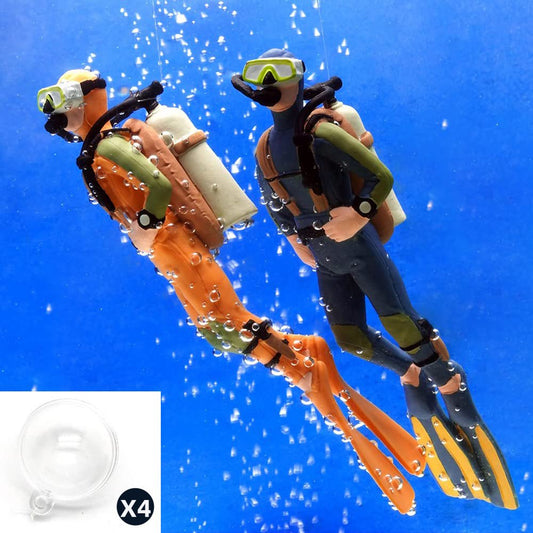 Aquarium Decorations, 2PCS Artificial Floating Diver with Floating Balls, Fish Tank Decor Fish Tank Accessories, Fish Toy for Fish Tank Ocean Scene Layout Ornaments, Miniature Sand Table Animals & Pet Supplies > Pet Supplies > Fish Supplies > Aquarium Decor ChuHeDianZi B  