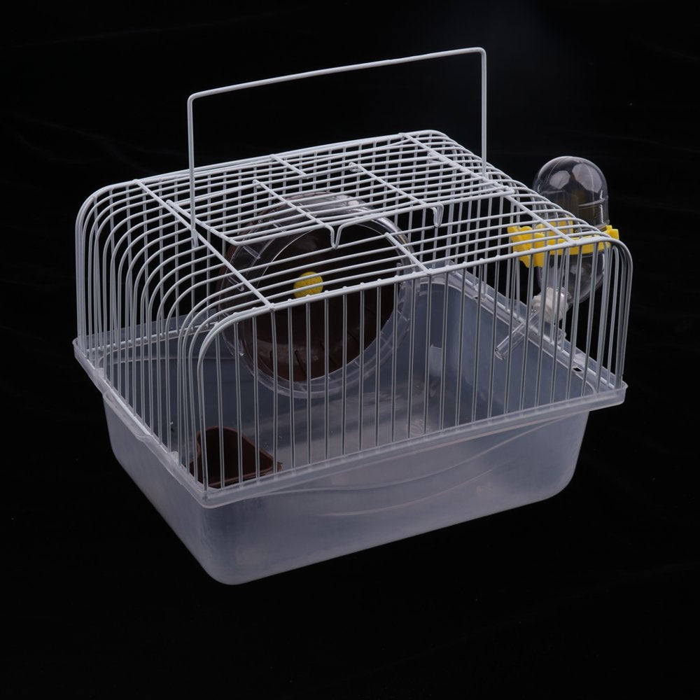 Pet Hamster Cage Easy DIY Portable Habitat, Critter Dwarf Hamster Gerbil Mouse Small Animal Travel Cage Coffee