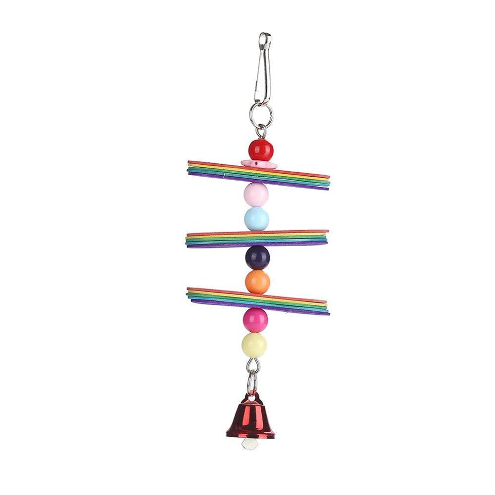 OTVIAP Pet Bird Parrot Colorful Beads Bell Toys Chewing Swing Cage Accessory, Cage Swing Toy, Parakeet Toy Animals & Pet Supplies > Pet Supplies > Bird Supplies > Bird Cage Accessories FAGINEY   