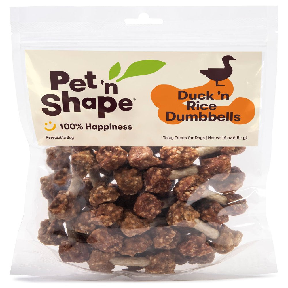 Pet 'N Shape Chik 'N Rice Dumbbells Dog Treats - 2 Pounds Animals & Pet Supplies > Pet Supplies > Dog Supplies > Dog Treats Pet 'n Shape Duck 16 fl oz 