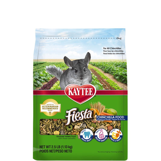 Kaytee Fiesta Chinchilla Food 2.5 Pound Bag Animals & Pet Supplies > Pet Supplies > Small Animal Supplies > Small Animal Food Central Garden and Pet   
