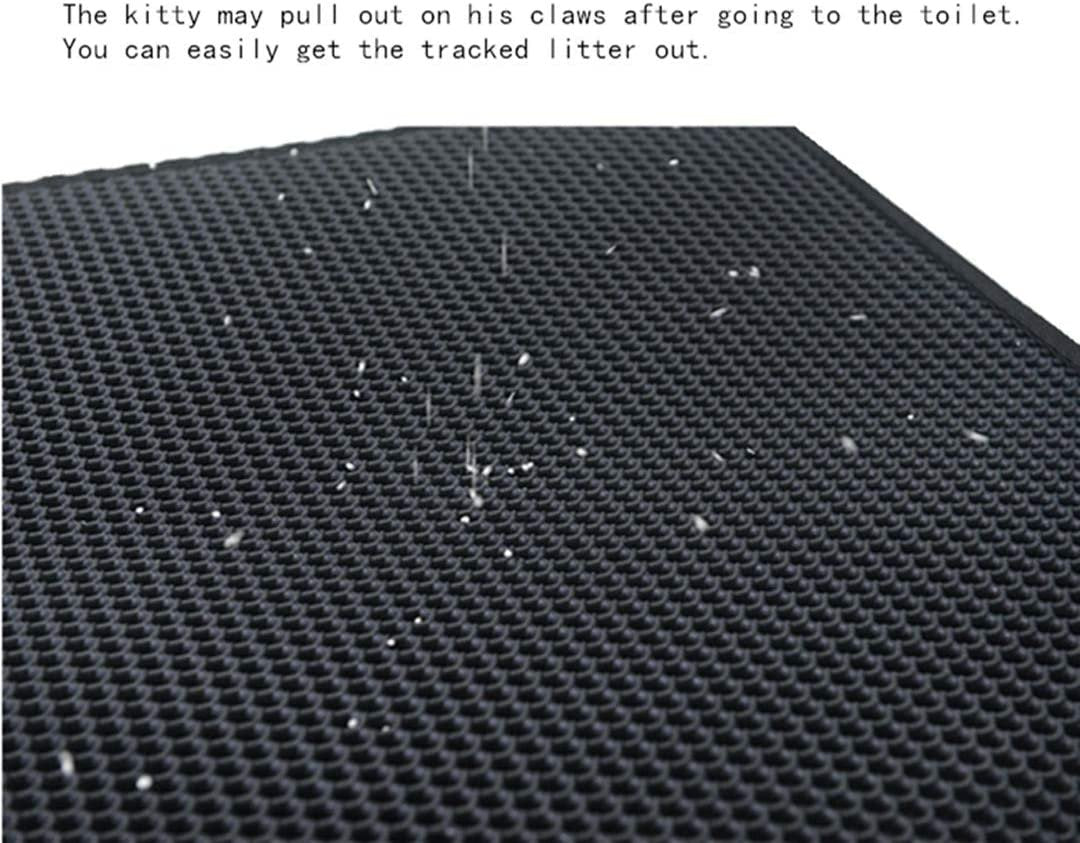 Litter Box Mat Small 30X30Cm Double Food Mats Honeycomb Cat Litter Mat Rugs Cat Litter Boxes Easy Animals & Pet Supplies > Pet Supplies > Cat Supplies > Cat Litter Box Mats Universal   