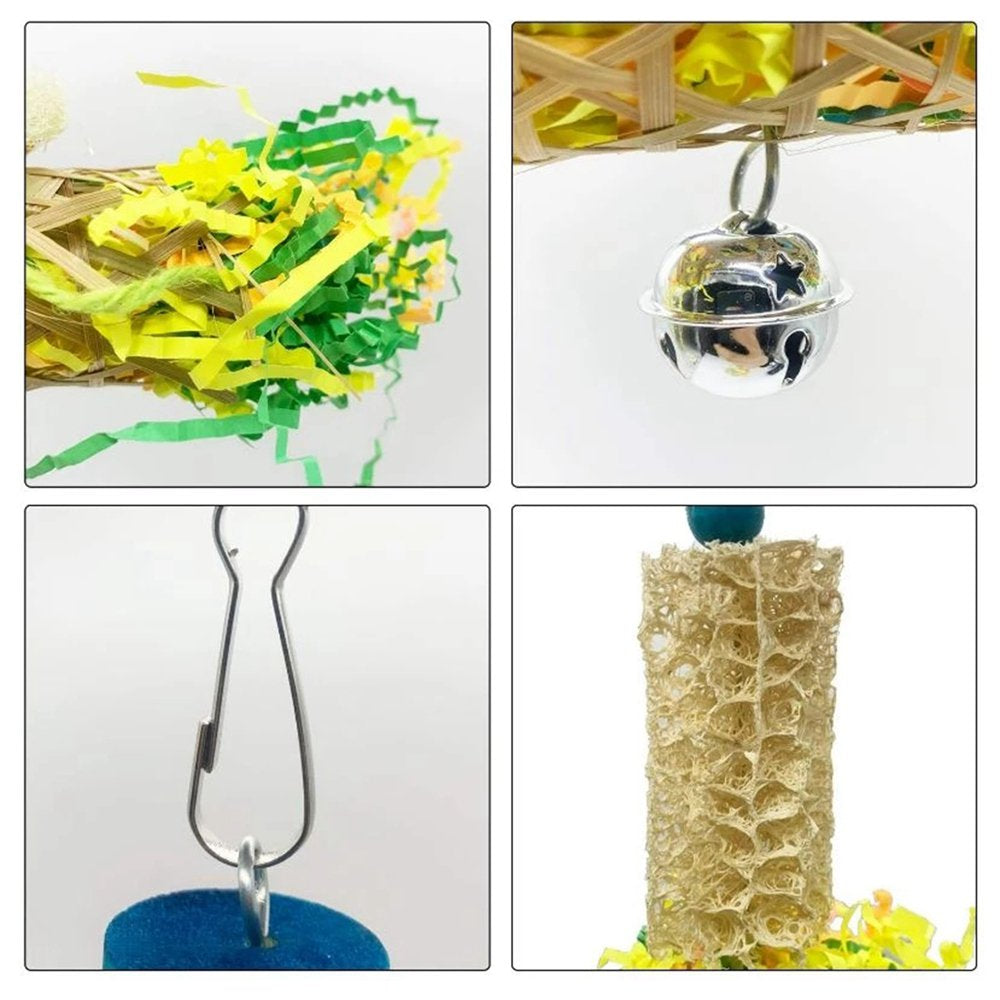 Bird Parrot Shredding Toys Chewing Foraging Hanging Cage Paper Strings Wire Drawing Ball Toys Relieve Boredom Animals & Pet Supplies > Pet Supplies > Bird Supplies > Bird Toys KOL PET   