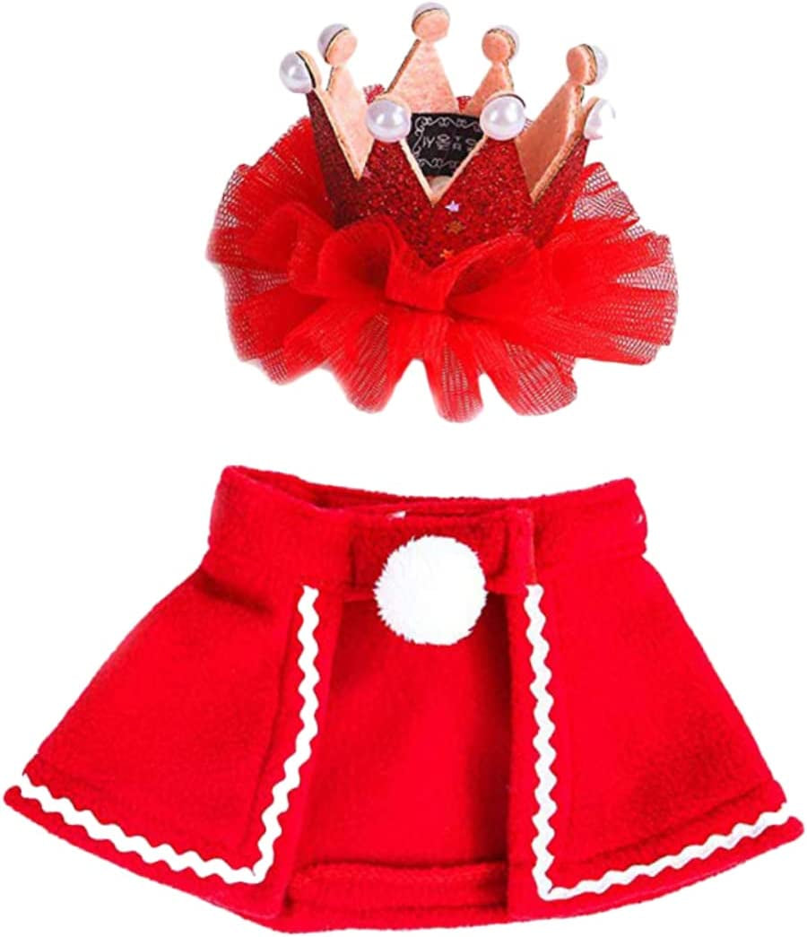 GLSTOY 2Pcs Puppy Outfits Chef Costume for Dogs Puppy Hat Chef Cat Costume Transformation Outfit Scarf Santa Hat Cat Cape the Dog Crown Cat Costumes Cloak Animals & Pet Supplies > Pet Supplies > Dog Supplies > Dog Apparel GLSTOY   