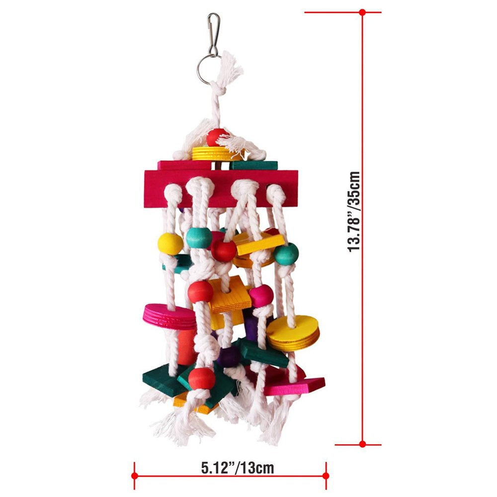 SPRING PARK Pet Bird Parrot Parakeet Budgie Cockatiel Cage Toys Hanging Chewing Toy Decor