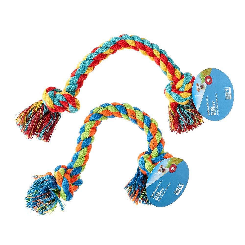 Vibrant Life Tug Buddy Rope Chew Dog Toy, Medium, Assorted