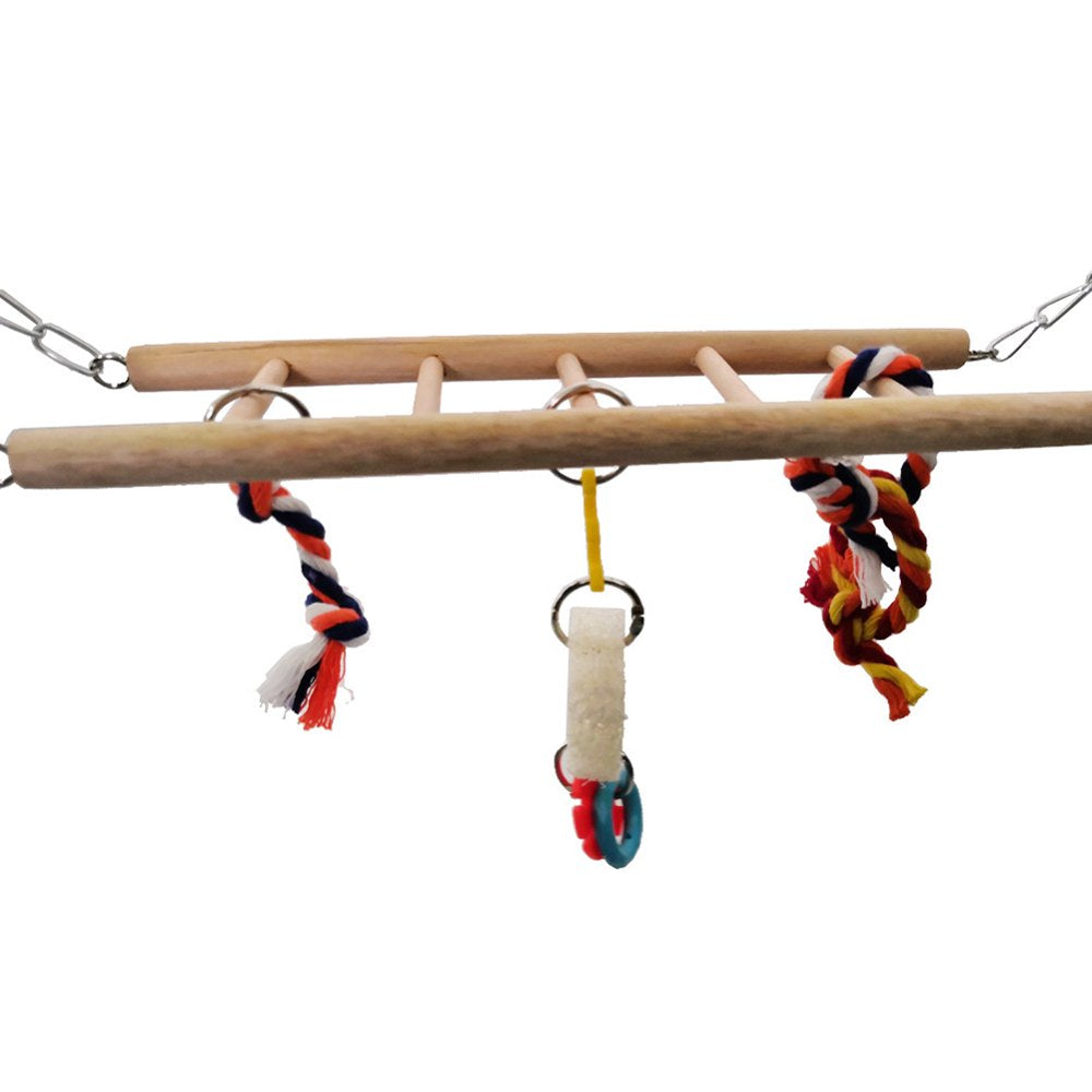 Pet Enjoy 7Pcs Bird Parrot Swing Toys,Bird Chewing Standing Hanging Perch Hammock Climbing Ladder Bird Cage Toys for Budgerigar,Parakeet and Other Birds Animals & Pet Supplies > Pet Supplies > Bird Supplies > Bird Ladders & Perches Pet Enjoy   