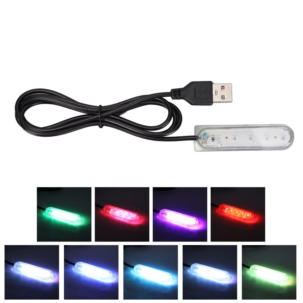 LED Aquarium Light, USB Small Aquarium Water Plant Light Colorful Lightweight Automatic Color Change Plastic for Fish Tank Animals & Pet Supplies > Pet Supplies > Fish Supplies > Aquarium Lighting Octpeak   