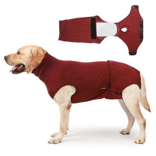 ROZKITCH Dog Surgery Recovery Suit, Onesie Breathable Wound Protector, Red, S Animals & Pet Supplies > Pet Supplies > Dog Supplies > Dog Apparel ROZKITCH L Red 