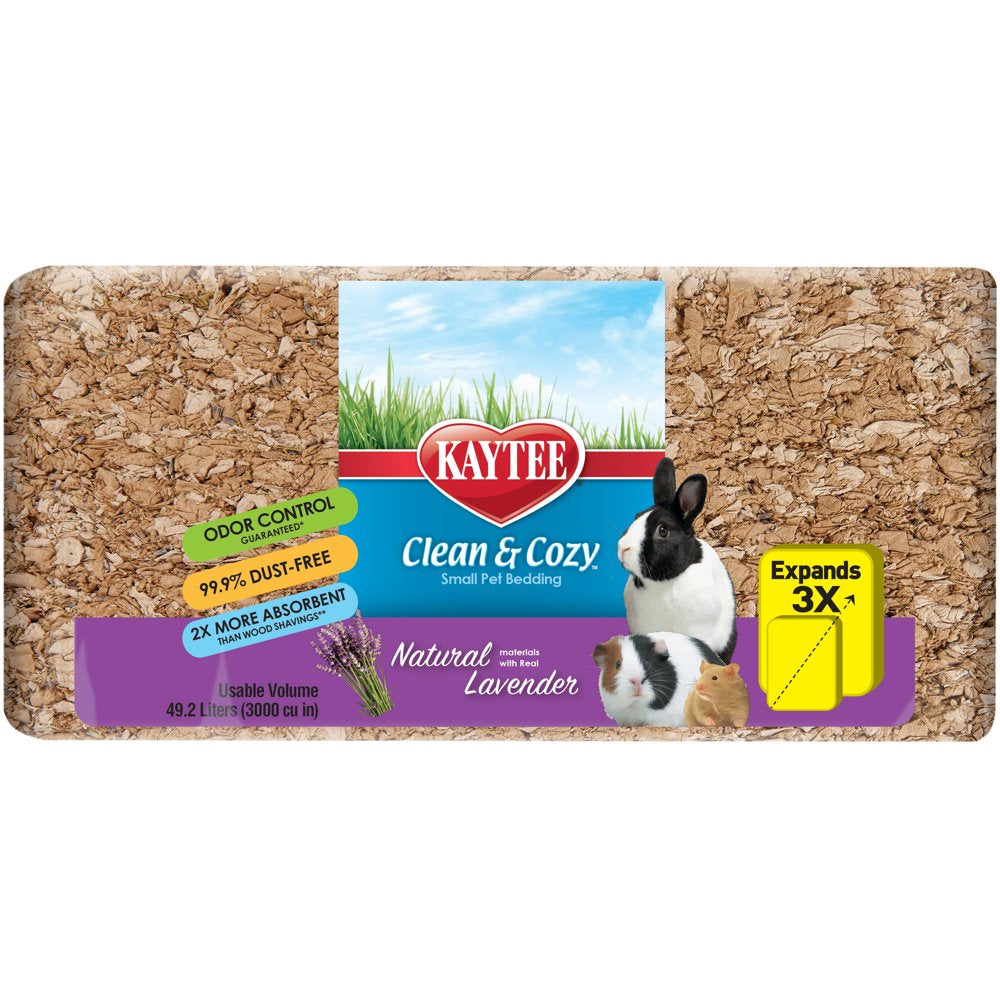 Kaytee Clean & Cozy Natural Bedding with Lavender 49.2 Liters Animals & Pet Supplies > Pet Supplies > Small Animal Supplies > Small Animal Bedding Central Garden and Pet   