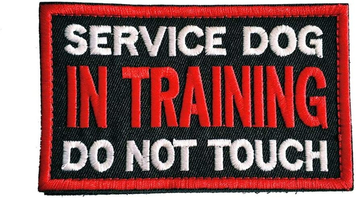 PTSD Service Dog Patch Small Size for Vest Set Emblem Embroidered Military Hook & Loop Patch Animals & Pet Supplies > Pet Supplies > Dog Supplies > Dog Apparel Minason Red  