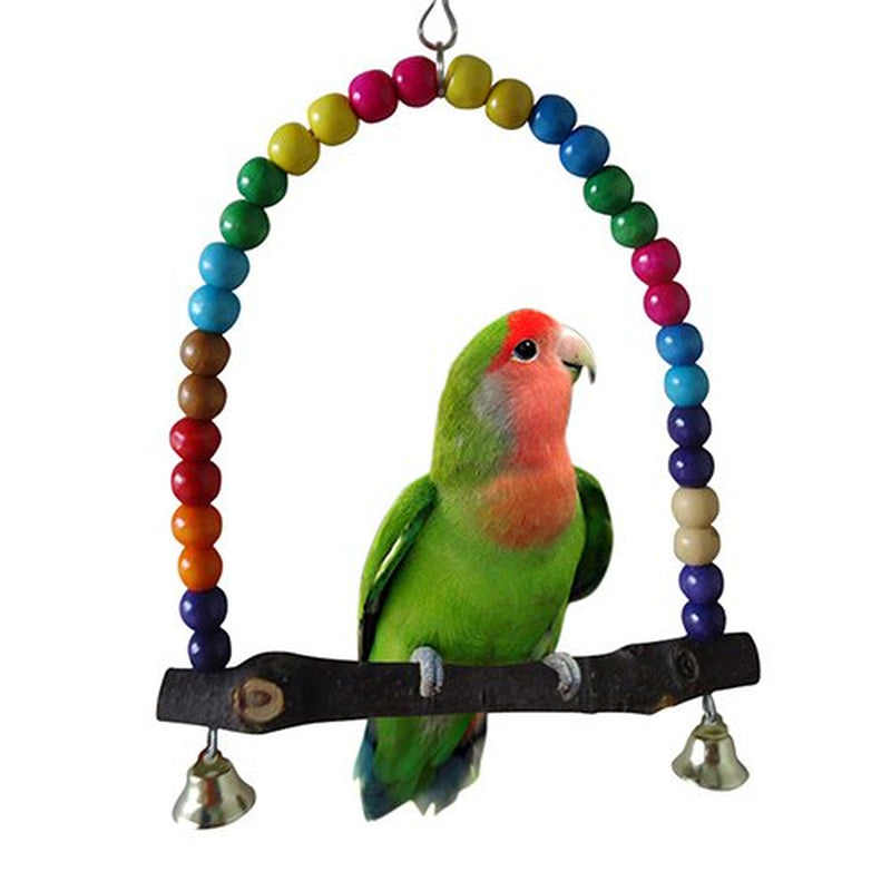 Besufy Pet Swing,Colorful Bird Toy Parrot Swing Cage Stand Frame Cockatiel Budgie Hanging Hammock Animals & Pet Supplies > Pet Supplies > Bird Supplies > Bird Toys Besufy   