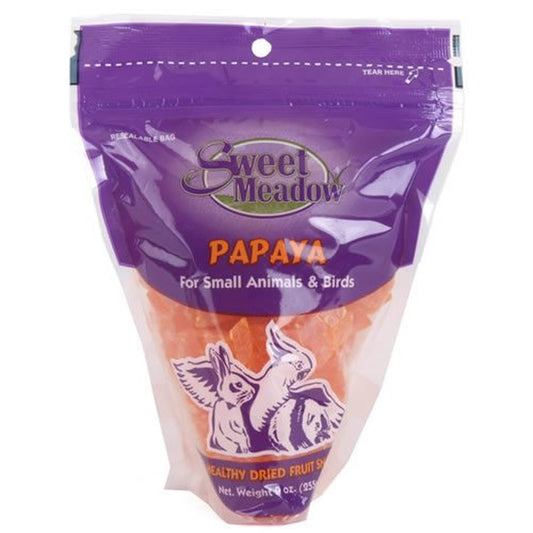 Sweet Meadow 688708 Dried Papaya Treat for Small Animals 9-Ounce Bag (Pack of 1) Animals & Pet Supplies > Pet Supplies > Small Animal Supplies > Small Animal Treats Sweet Meadow Farm   