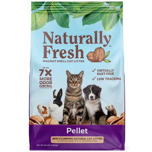 Naturally Fresh Walnut-Based Pellet Non-Clumping Cat Litter 26 Lb. Bag Animals & Pet Supplies > Pet Supplies > Cat Supplies > Cat Litter Eco Shell, LP   