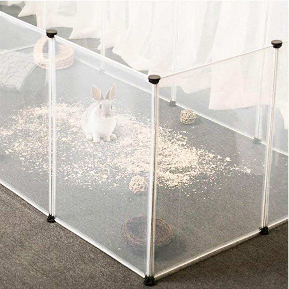 Goorabbit Small Pet Fence, Portable Large Plastic Yard Fence Small Animals, Puppy Kennel Crate Fence Tent,12 Panels Animals & Pet Supplies > Pet Supplies > Dog Supplies > Dog Kennels & Runs Goorabbit   