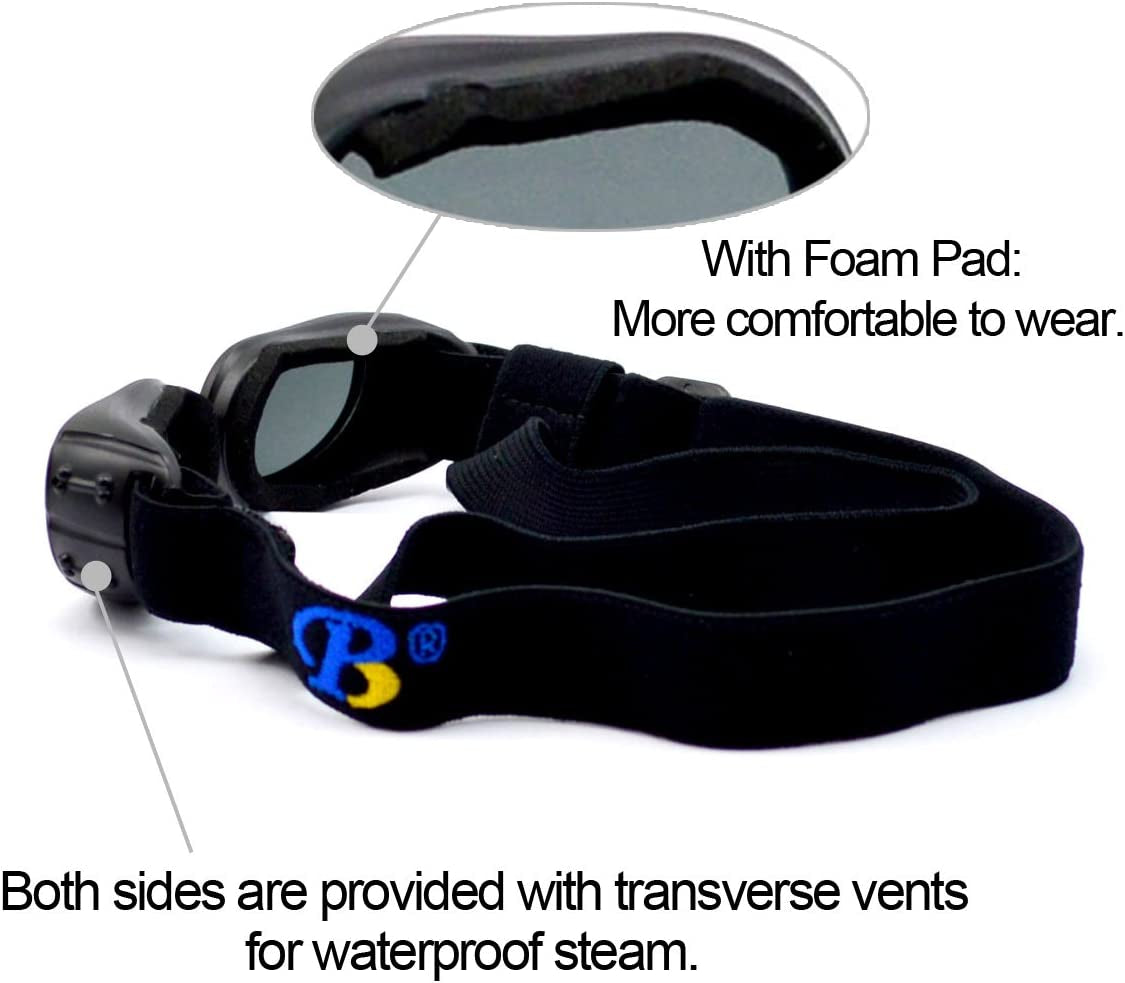 IN HAND Dog Sunglasses, UV Protective Foldable Pet Sunglasses Goggles with Adjustable Strap for Cat or Small Dogs Animals & Pet Supplies > Pet Supplies > Dog Supplies > Dog Apparel IN HAND   