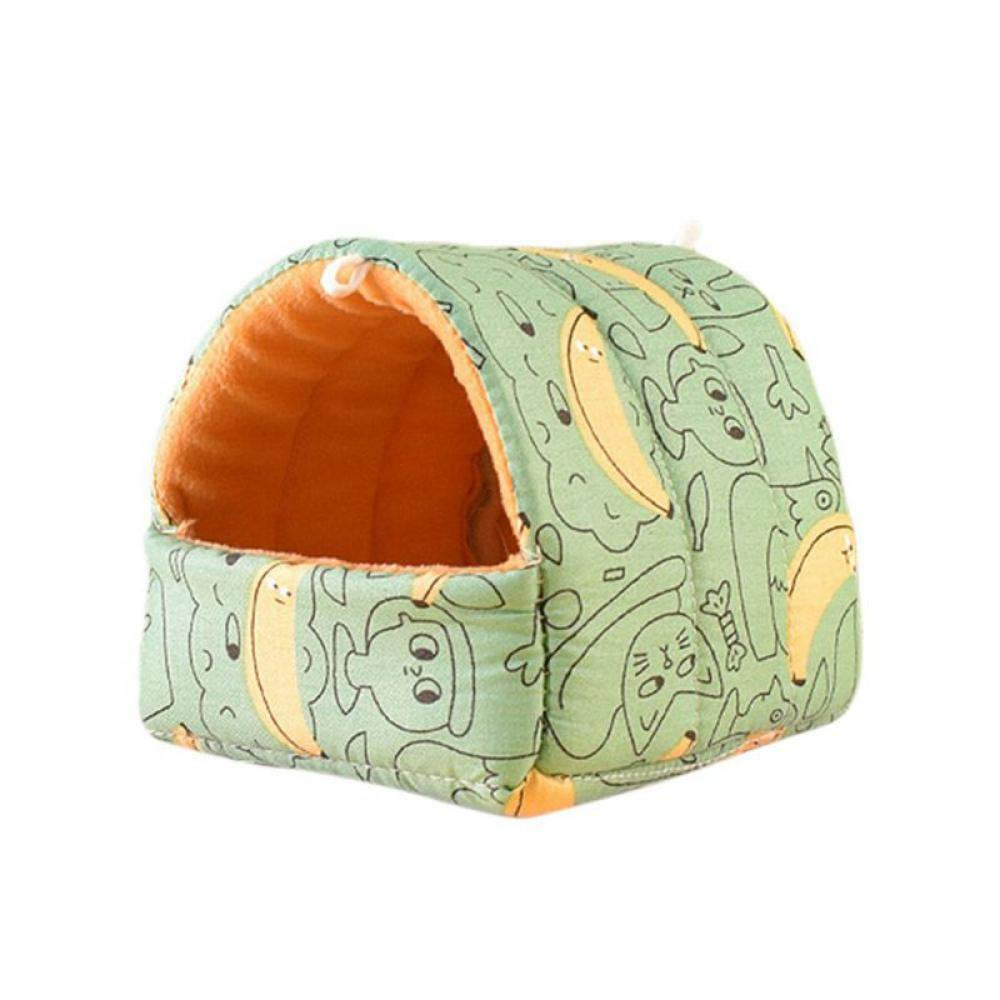 Clearance Hamster House Guinea Pig Hamster Cotton Bed House Small Animal Nest Warm Small Pet Accessories for Rodent Guinea Pig Hedgehog Animals & Pet Supplies > Pet Supplies > Small Animal Supplies > Small Animal Bedding Praeter XL G 