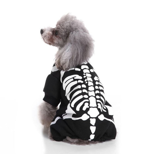 Pet Dogs Jumpsuit Halloween Skeleton Dog Hoodies, Costumes Clothes Apparel for Puppy Dog Cat, XL Animals & Pet Supplies > Pet Supplies > Cat Supplies > Cat Apparel JANDEL L  