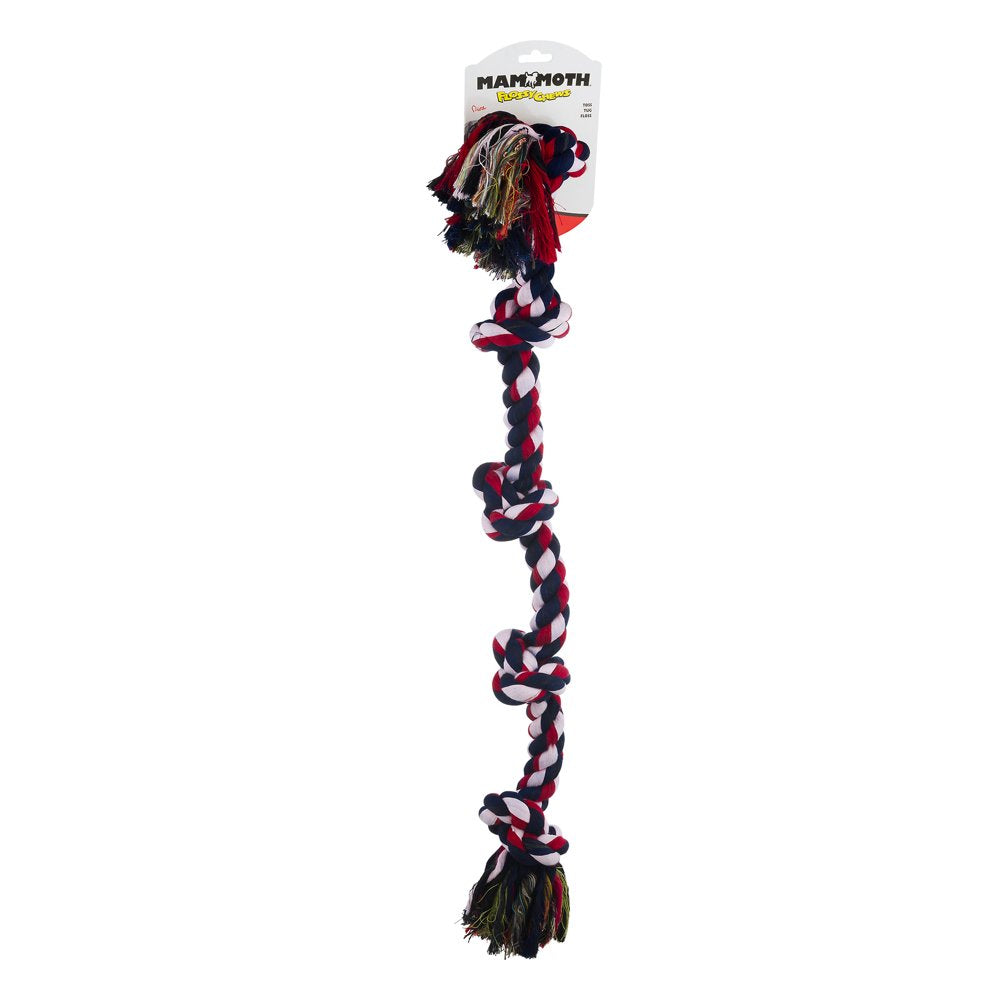 Mammoth Flossy Chews Poly Cotton 5 Knot Rope Tug Dog Toy Animals & Pet Supplies > Pet Supplies > Dog Supplies > Dog Toys Mammoth Pet Products   