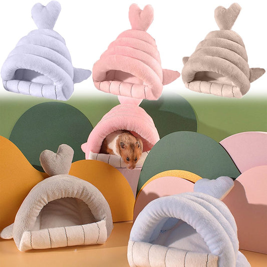 Pet Enjoy Guinea Pig Bed Cave Cozy Hamster House,Small Animals Hideout Cute Hamster Bedding for Dwarf Rabbits Hedgehog Rats Squirrels Winter Nest Hamster Cage Accessories