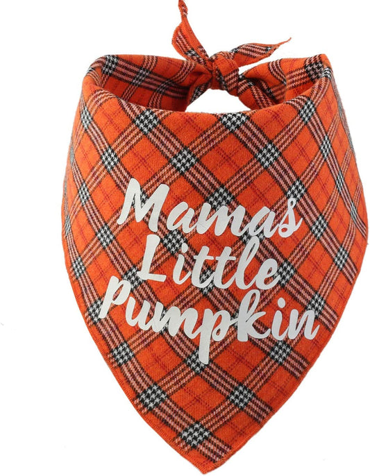 Dog Thanksgiving Bandana, Plaid Holiday Puppy Scarf Animals & Pet Supplies > Pet Supplies > Dog Supplies > Dog Apparel JPB   