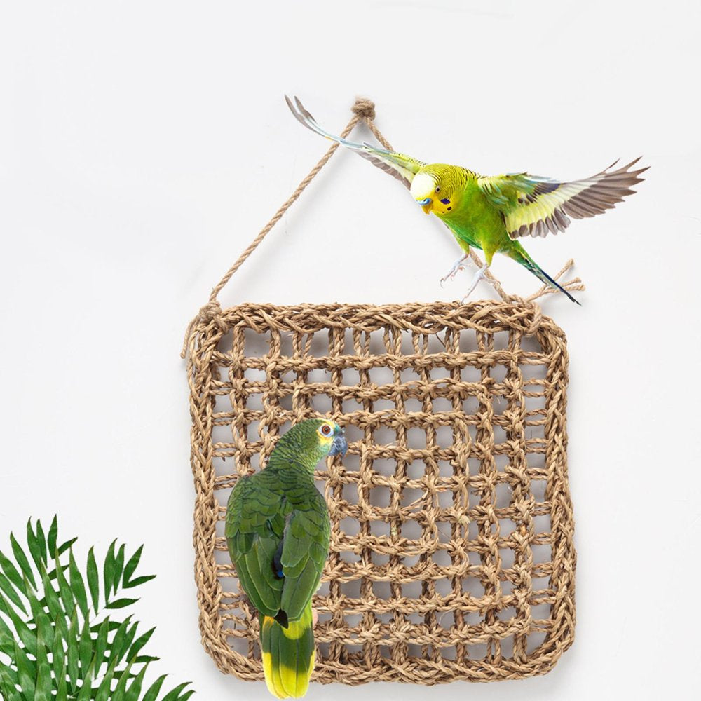 Bird Climbing Net Hammock Thicken Chew Toys Habitat Swing Playing Gym Bird Climbing Ladder for Lorikeet Finches Canaries Macaw Bird Cage L Animals & Pet Supplies > Pet Supplies > Bird Supplies > Bird Gyms & Playstands FITYLE   