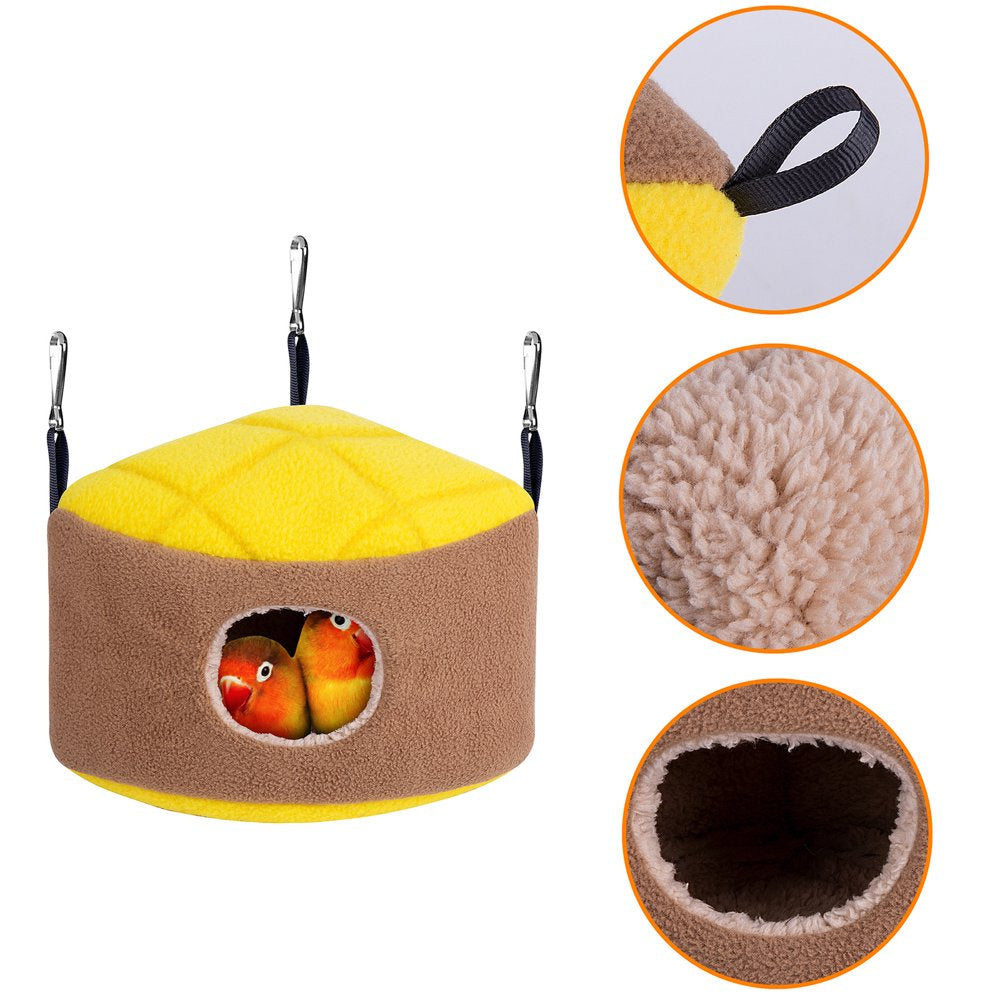 BOOYOU Warm Bird Nest Winter House Snuggle Hut Hanging Hammock Cage Accessories Plush Hideaway for Gerbil Small Parrot Parakeet Cockatiel Budgie Conure Finch Dwarf Hamster Mouse Rat Animals & Pet Supplies > Pet Supplies > Bird Supplies > Bird Cage Accessories BOOYOU   