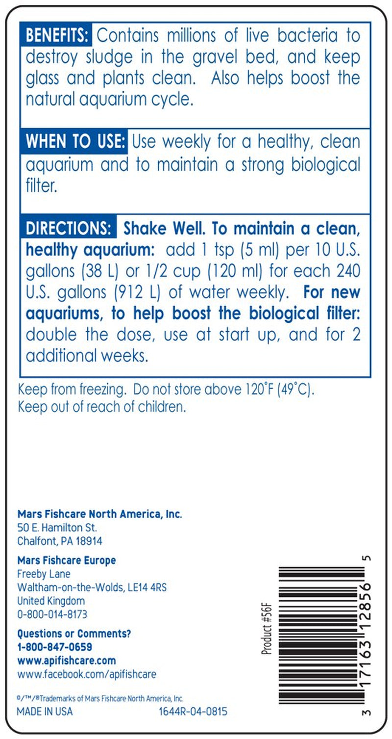 API Stress Zyme, Freshwater and Saltwater Aquarium Cleaning Solution, 1 Gal Animals & Pet Supplies > Pet Supplies > Fish Supplies > Aquarium Cleaning Supplies Mars Fishcare   