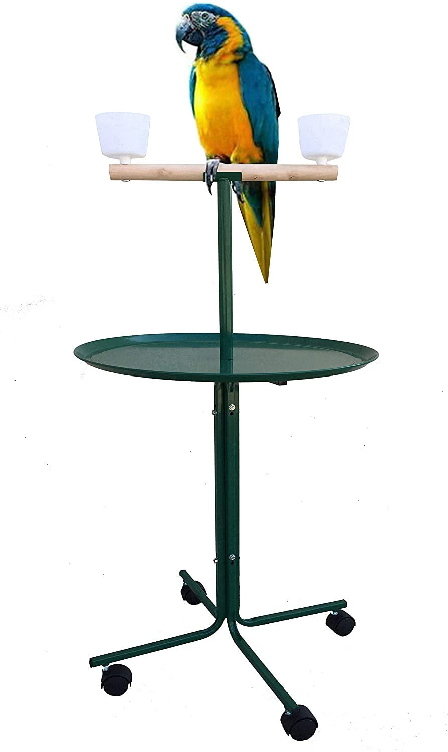 Green Large 23" Play T-Stand Perch Stand Metal Base Parrot Bird Cage African Grey Macaw Cockatoo Animals & Pet Supplies > Pet Supplies > Bird Supplies > Bird Cages & Stands Mcage   