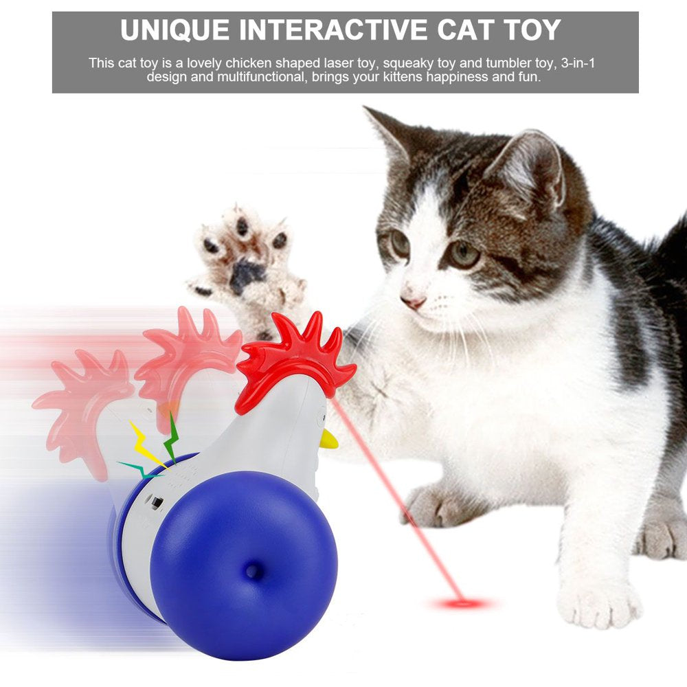 Luxtrada Cat Laser Toys - 3-In-1 Interactive Cat Toys for Indoor Cats, Cat Laser Toy, Sliding & Bird Song Toy. Rechargeable, Cat Chase Toy, Auto Shutoff & Laser Safe Animals & Pet Supplies > Pet Supplies > Cat Supplies > Cat Toys Luxtrada   