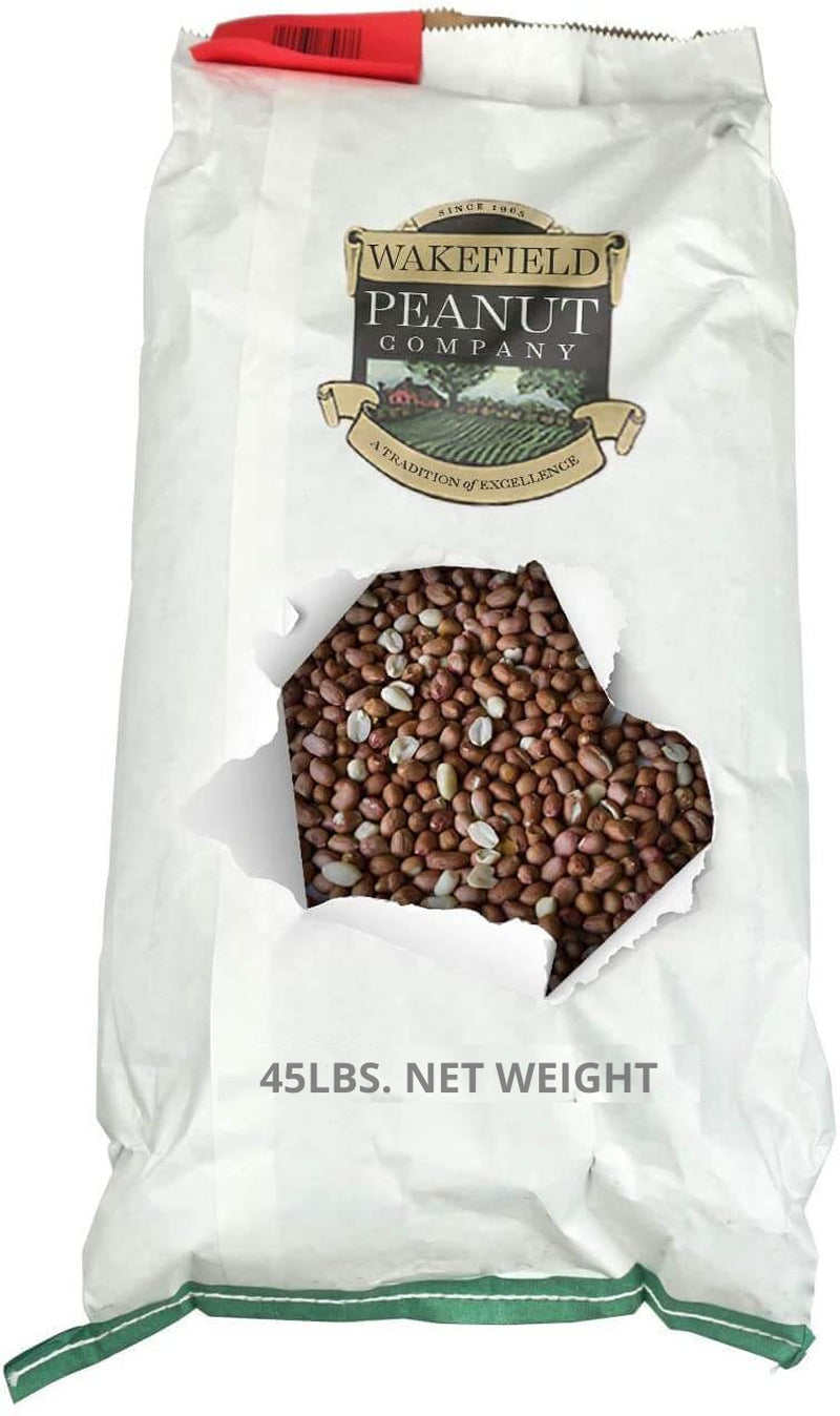 Wakefield Peanut Co Virginia Peanuts Bulk 45LB Bag Raw Shelled Animal Peanuts for Squirrels, Birds, Deer, Pigs and a Wide Variety of Wildlife Animals & Pet Supplies > Pet Supplies > Small Animal Supplies > Small Animal Food Wakefield Peanut Co   