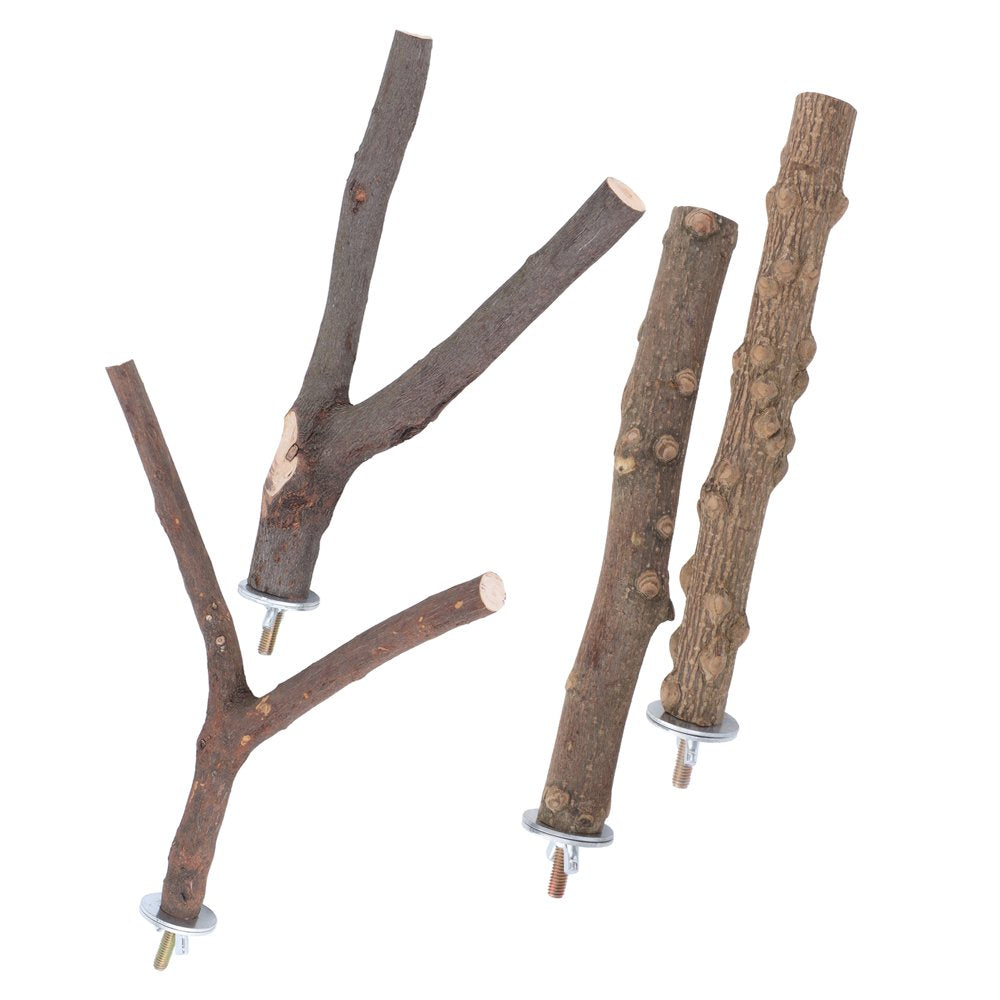 Octpeak Bird Cage Accessories, Standing Stick Pole Pepper Wood Birdcage Paw Climbing Stands Set Bird Accessories,Perches Bite Claw Grinding Toy