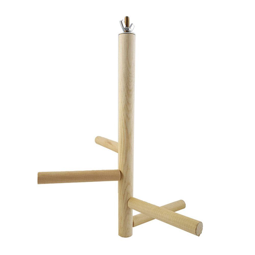 SPRING PARK Bird Perch,Natural Wooden Training Stand 4 Stairs Ladder for Canary Parakeet Parrot Cockatiel Lovebird Animals & Pet Supplies > Pet Supplies > Bird Supplies > Bird Ladders & Perches SPRING PARK   