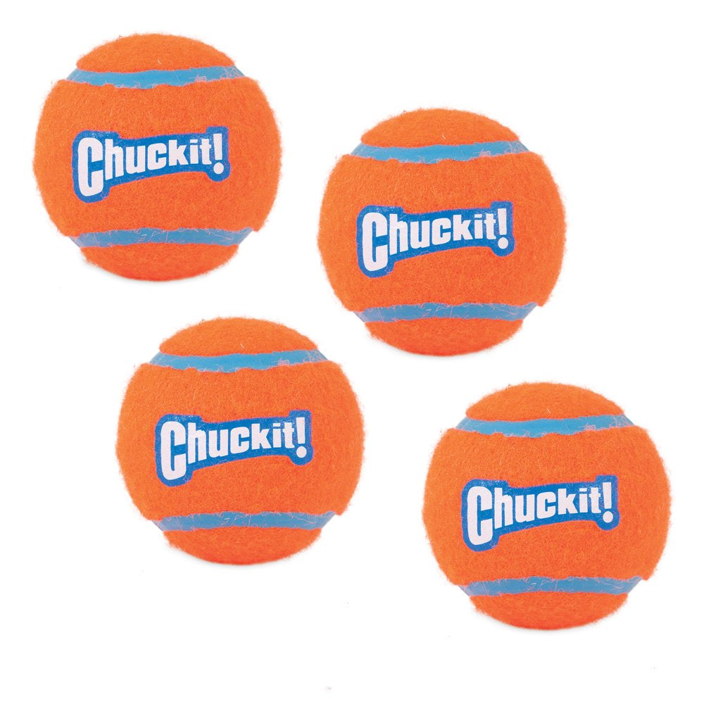 Chuckit! Durable Tennis Ball Dog Toy, Medium, 4 Count
