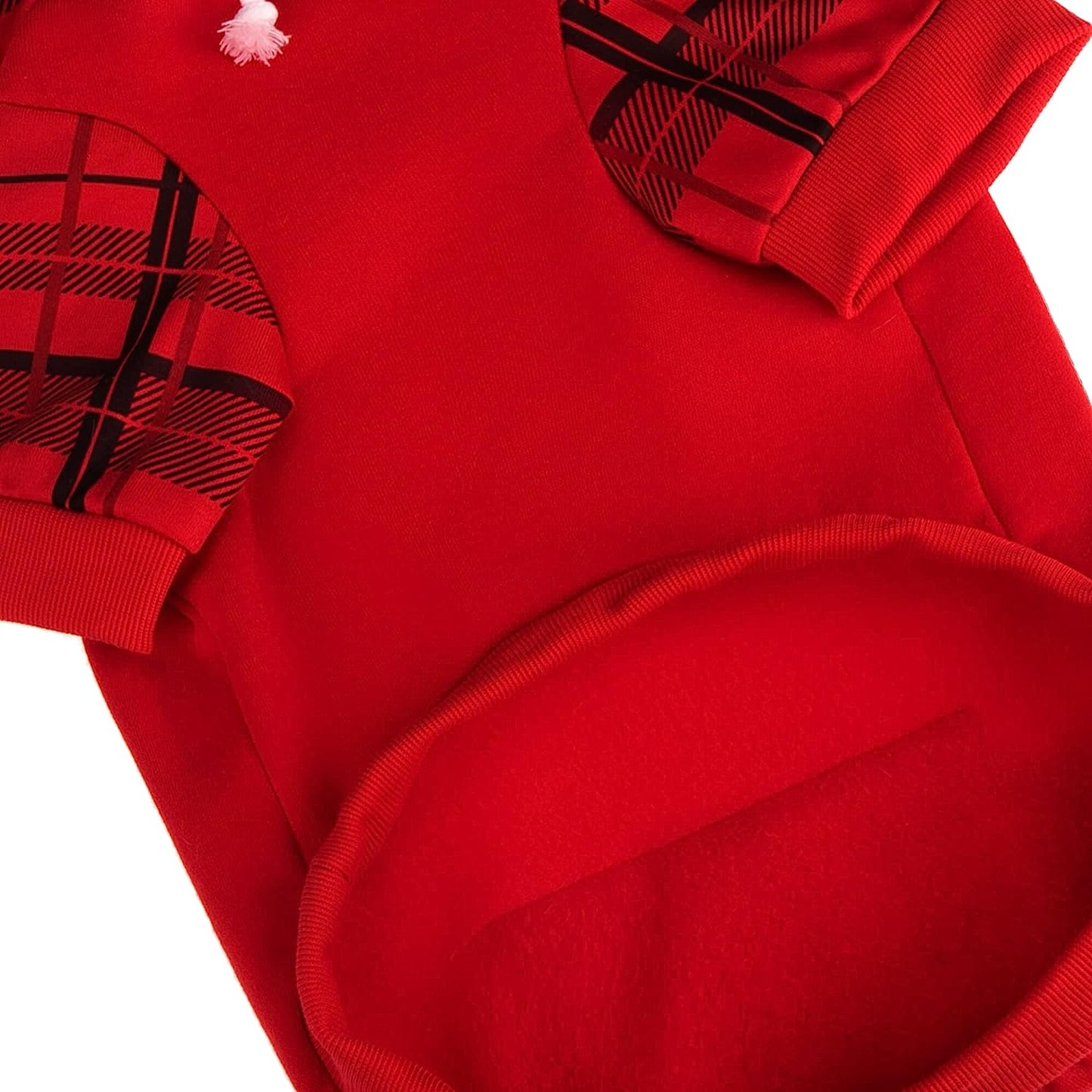 PUPTECK Classic Plaid Dog Hoodie - Soft Warm Pet Sweaters Coats for Small Medium Dogs Indoor Outdoor Wear, Dog Winter Clothes with Hood and Pocket Animals & Pet Supplies > Pet Supplies > Dog Supplies > Dog Apparel PUPTECK   