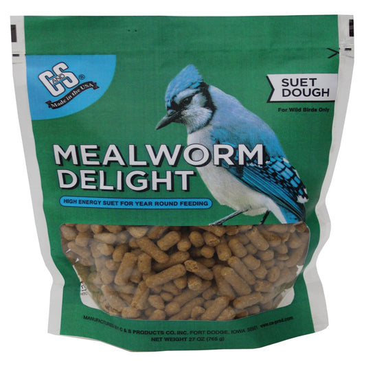 C&S Mealworm Suet Dough Nuggets, 27 Oz, Wild Bird Food Animals & Pet Supplies > Pet Supplies > Bird Supplies > Bird Food C&S Products Company   