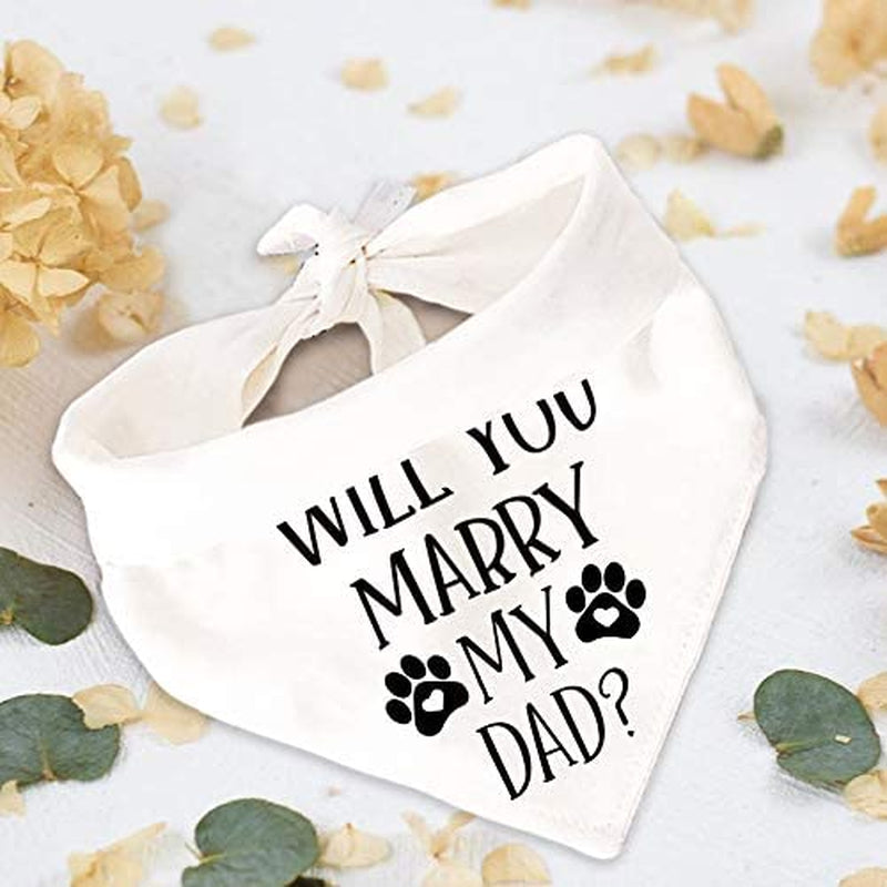 YROVWENQ Family Kitchen Funny Wedding Pet Dog Bandana Scarf, Dog Engagement Announcement Dog Bandana Wedding Photo Prop Pet Accessories for Dog Lovers Owner Gift Animals & Pet Supplies > Pet Supplies > Dog Supplies > Dog Apparel family Kitchen   