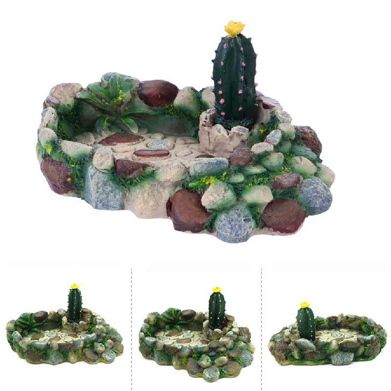 OOKWE Reptile Food Bowl Worm Dish Amphibian Polyresin Water Bowl for Lizard Anoles Bearded Dragons Terrarium Aquarium Decor Animals & Pet Supplies > Pet Supplies > Reptile & Amphibian Supplies > Reptile & Amphibian Food OOKWE   