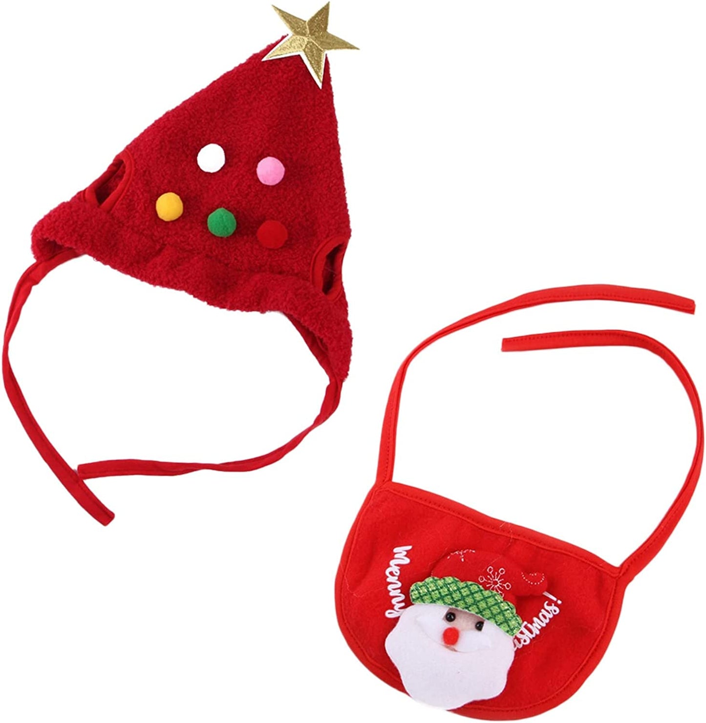 Dog Bandanas Dog Scarf Kerchief Dog Bibs Washable 1 Set Pet Christmas Scarf Hat Dogs Cats Christmas Tree Antlers Snowman Hats Scarf Set Christmas Dressing Adjustable for Small to Large Dogs (Red, L) Animals & Pet Supplies > Pet Supplies > Dog Supplies > Dog Apparel Generic White S 