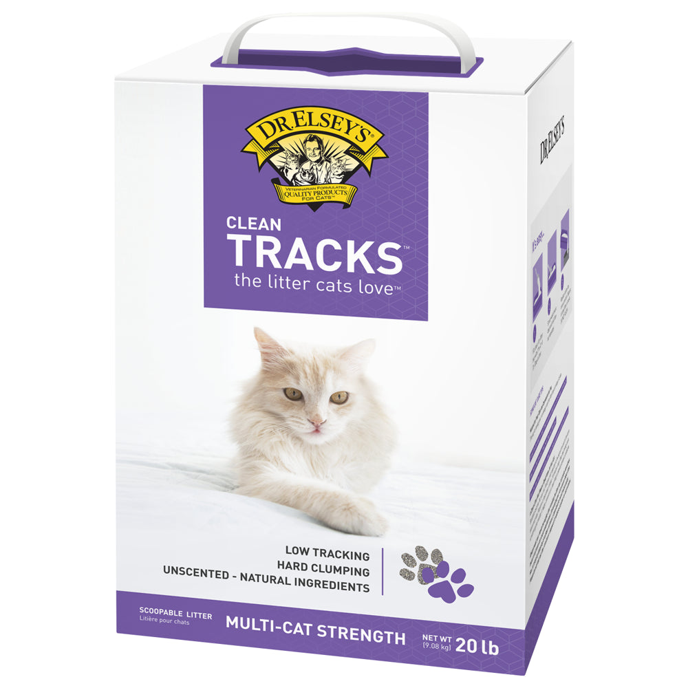 Dr. Elsey'S Clean Tracks Clumping Clay Cat Litter, 20 Lb. Box Animals & Pet Supplies > Pet Supplies > Cat Supplies > Cat Litter PRECIOUS CAT INC   