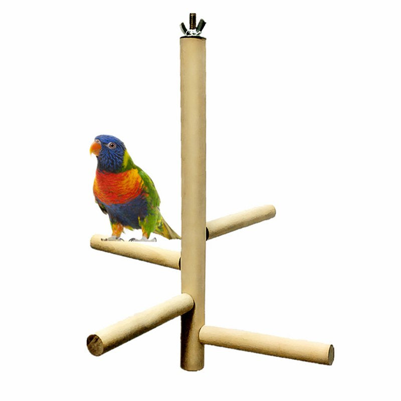 MAYNOS Bird Perch Stand,Wood Parrot Birdcage Stick Toys,Climbing Stairs Branches Cage Accessories for Macaw Conure African Greys Parakeet Budgie Animals & Pet Supplies > Pet Supplies > Bird Supplies > Bird Cage Accessories Maynos   