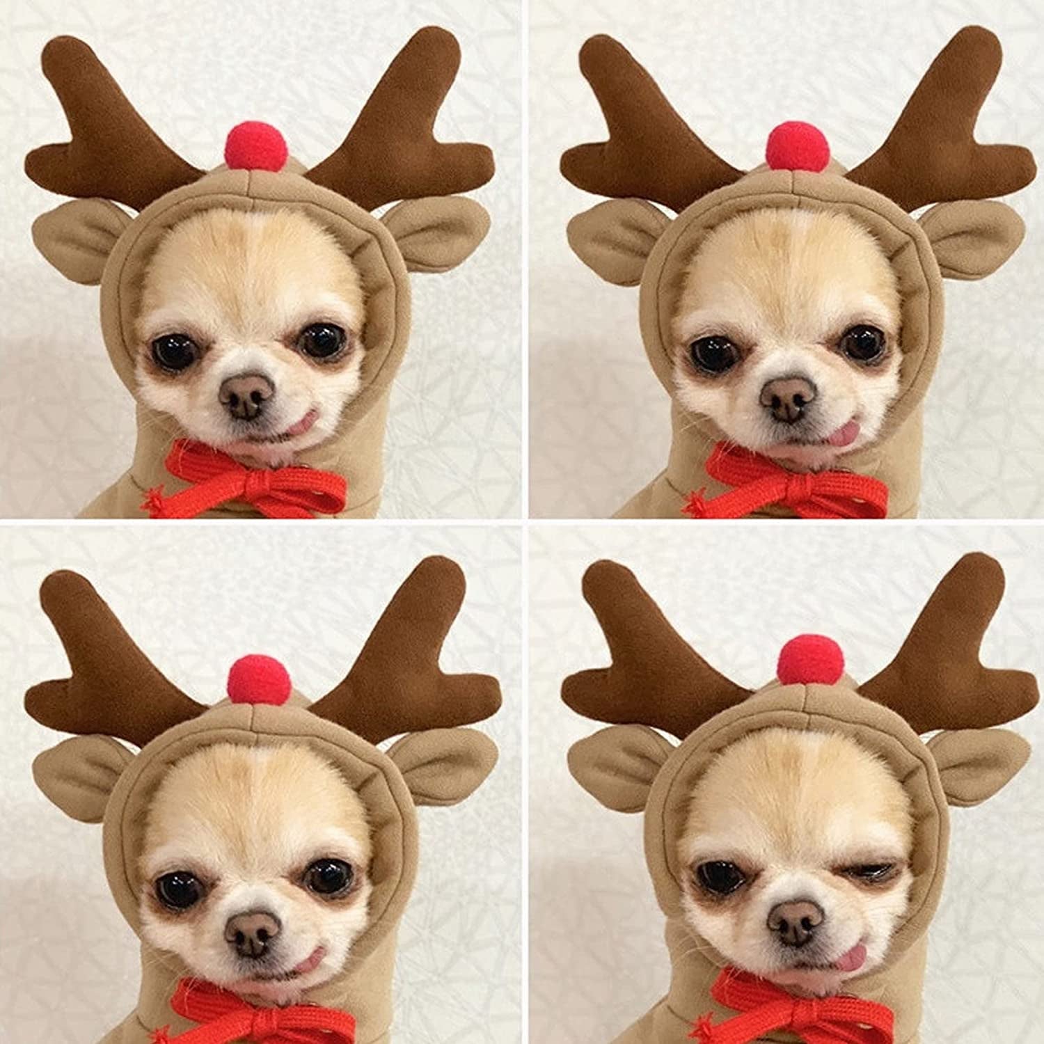 YAODHAOD Dog Hoodie, Dog Basic Sweater Coat Cute Elk Warm Pet Cold Weather Sweaters Clothes Winter Dog Costume Sweatshirt Coat Chihuahua (Elk, Small) Animals & Pet Supplies > Pet Supplies > Dog Supplies > Dog Apparel YAODHAOD   