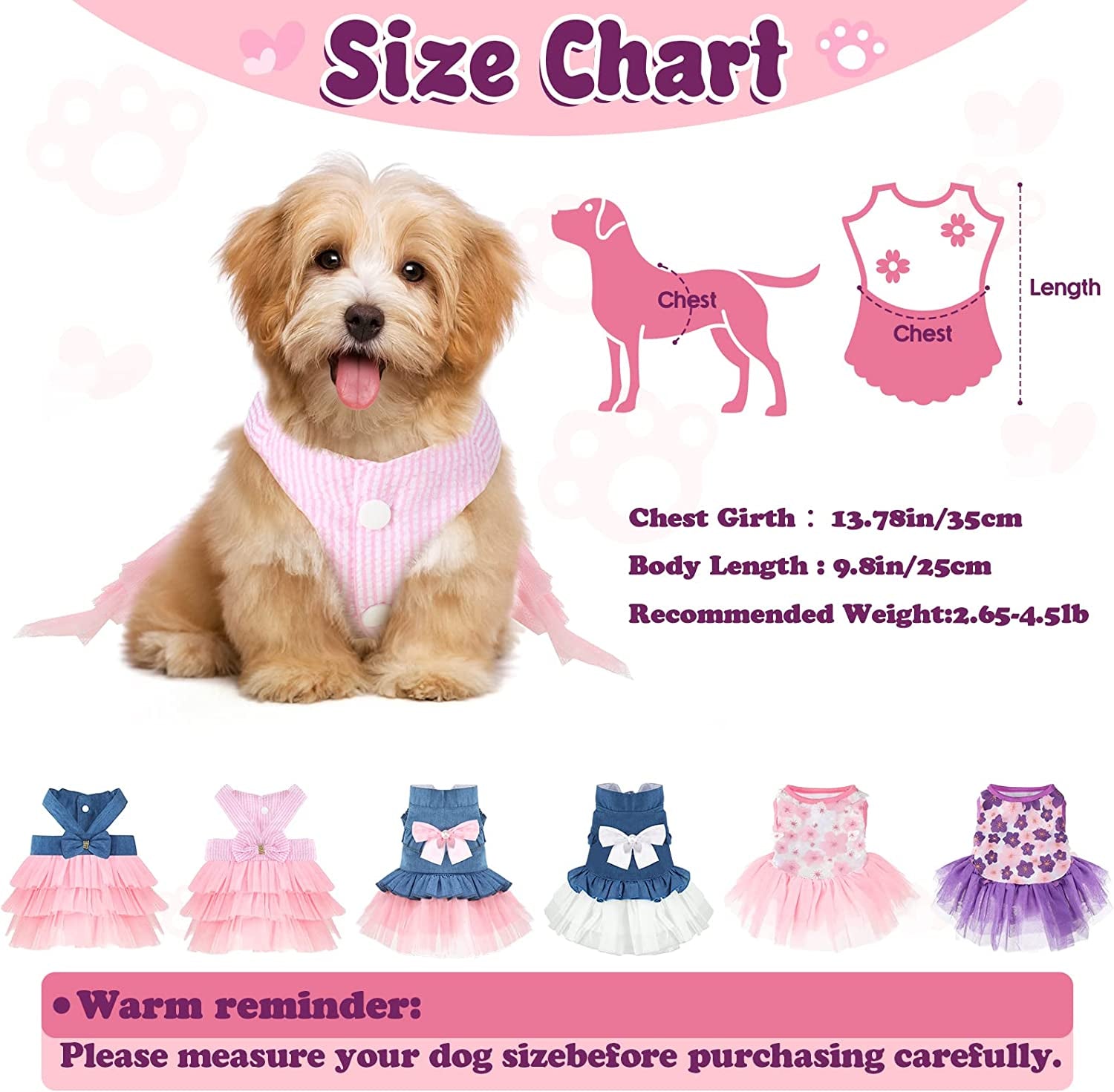 6 Pieces Dog Dresses Cute Puppy Bow Knot Dress Tutu Dog Princess Costu –  KOL PET