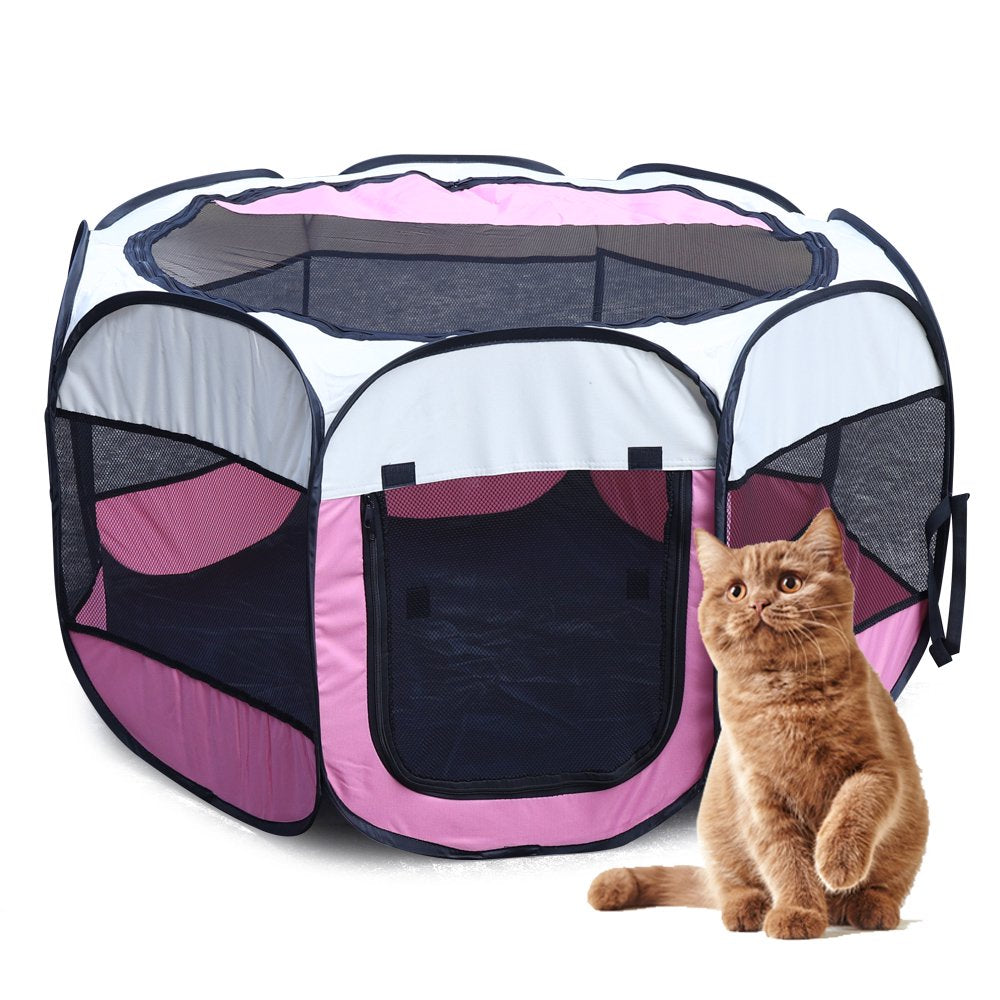 Portable Foldable Pet Playpen, Crate Cage Kennel Tent for Puppies/Dogs/Cats/Rabbits, Dog Playpen for Indoor and Outdoor Animals & Pet Supplies > Pet Supplies > Dog Supplies > Dog Kennels & Runs GOLDFIELD INC   