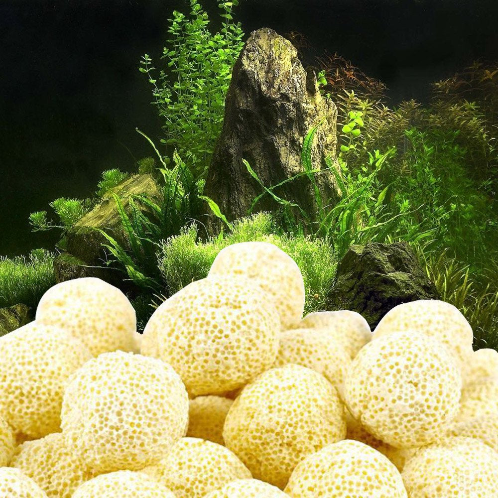 Last Minute Deals!Jovati 10Pcs Beige Aquarium Porous Ceramic Filter Media Mesh Bag Bio Ball Aquarium Animals & Pet Supplies > Pet Supplies > Fish Supplies > Aquarium Filters Jovati   