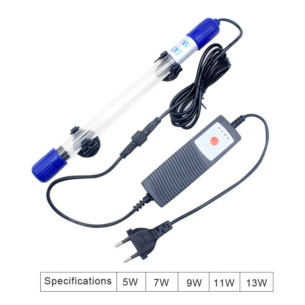 Submersible UV Sterilizer Light Aquarium Ultraviolet Water Cleaner Algae Green Disinfection Light CH Plug/Eu Plug 11W 220V Animals & Pet Supplies > Pet Supplies > Fish Supplies > Aquarium Lighting Alvena   