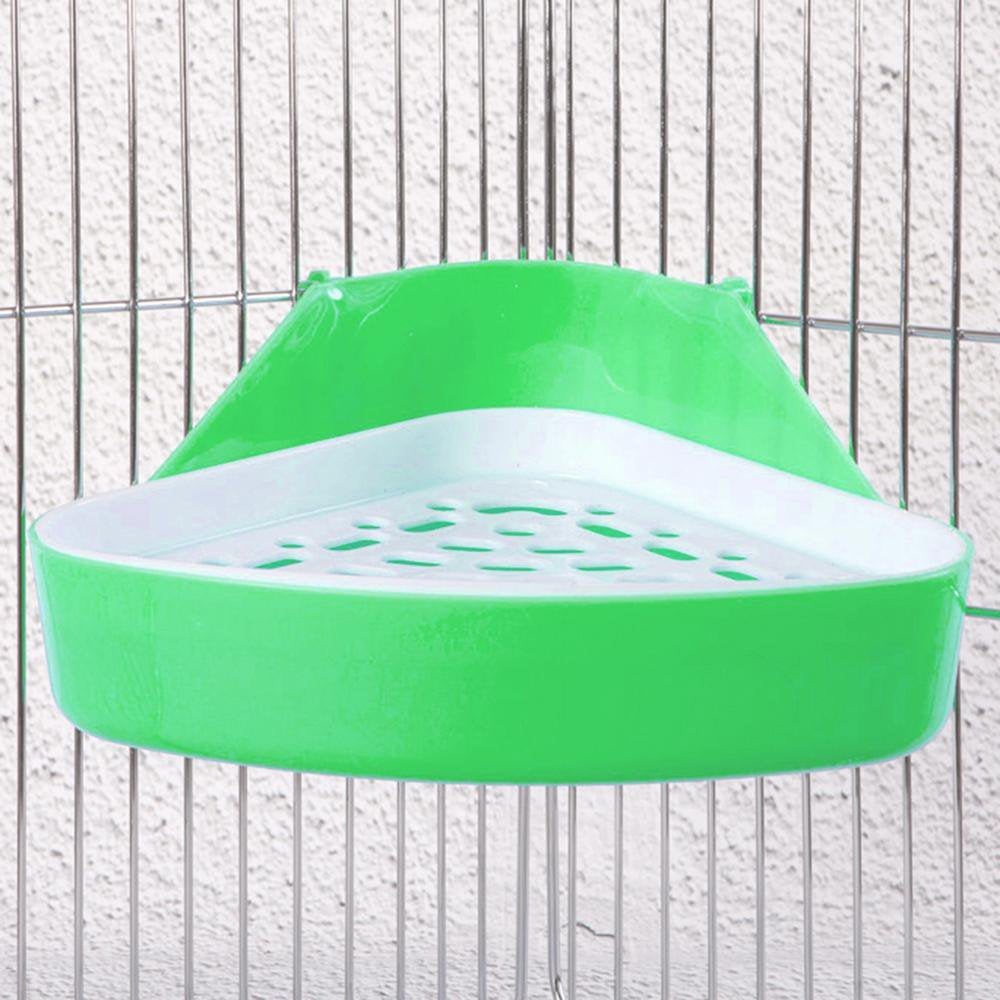 TAONMEISU Bunny Corner Litter Pan Small Animal Litter Cage Potty Trainer Potty Trainer Corner Litter Bedding Box Pet Pan for Small Animals Bunny Enjoyable Animals & Pet Supplies > Pet Supplies > Small Animal Supplies > Small Animal Bedding TAONMEISU   