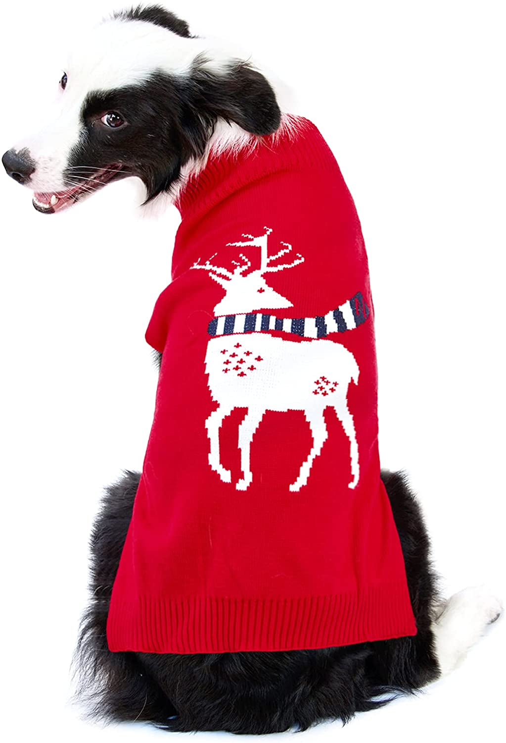 Worderful Dog Reindeer Sweaters Dog Sweaters New Year Christmas Pet Clothes for Small Dog and Cat (M, Red) Animals & Pet Supplies > Pet Supplies > Dog Supplies > Dog Apparel WORDERFUL Red Reindeer X-Small 